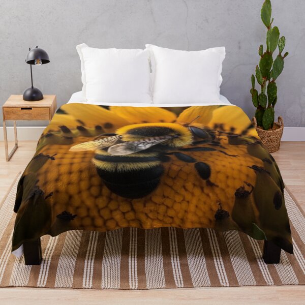 Item preview, bee on a sunflower designed and sold by sweary12.