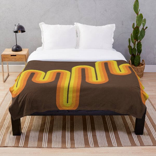 Item preview, Retro 70s Aesthetic Supergraphic Stripes in Yellow Orange and Brown designed and sold by MadfishDesigns.