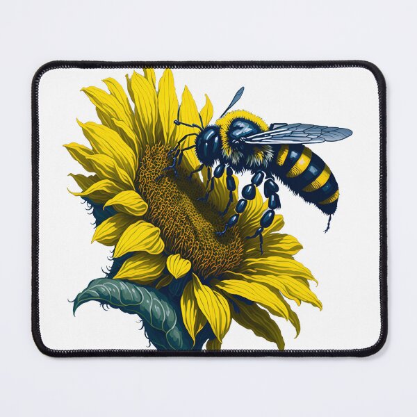Item preview, bee on sunflower designed and sold by Vvisions.