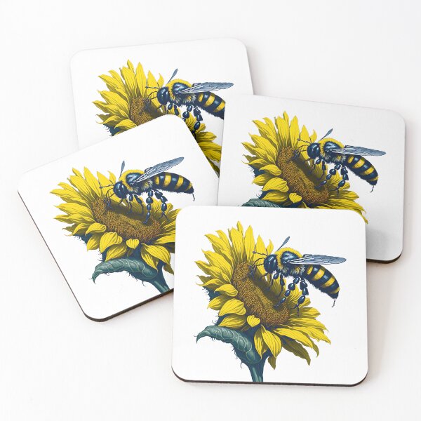 Item preview, bee on sunflower  designed and sold by Vvisions.