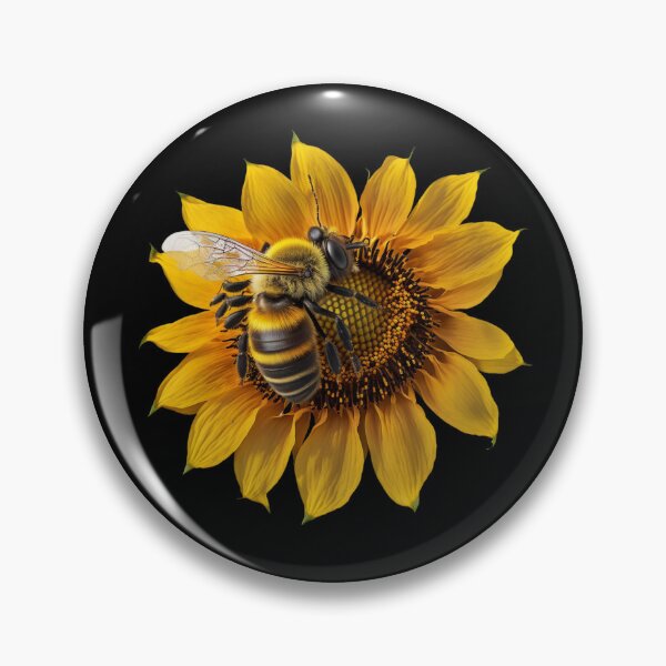 Item preview, bee on a sunflower  designed and sold by sweary12.