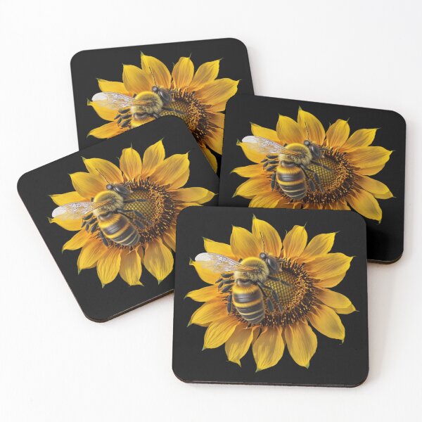Item preview, bee on a sunflower  designed and sold by sweary12.