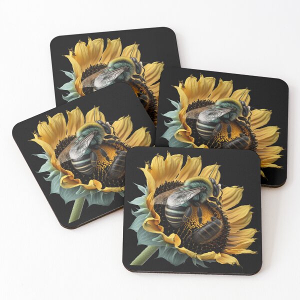 Item preview, bee on a sunflower  designed and sold by sweary12.
