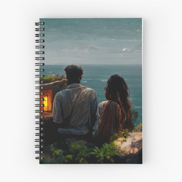 Item preview, Couple by hillside home - Illustration designed and sold by jibin-thomas.