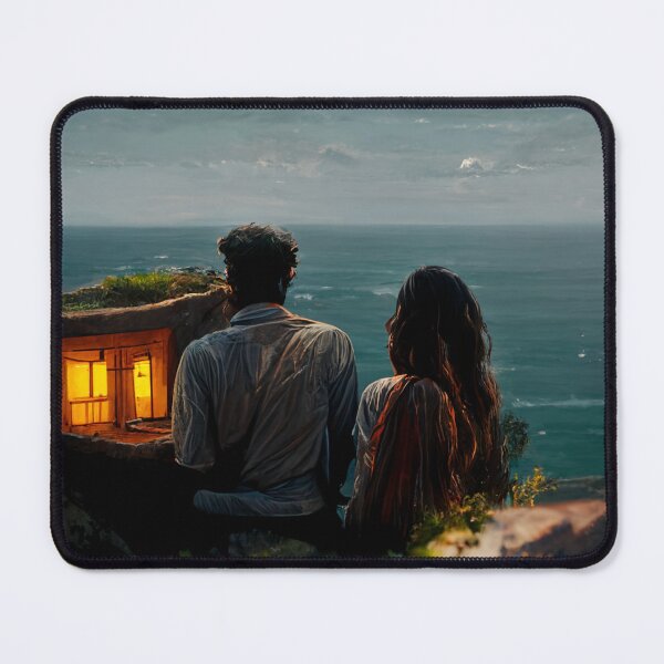 Item preview, Couple by hillside home - Illustration designed and sold by jibin-thomas.