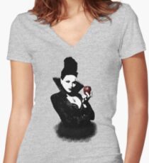 It's Not Just An Apple, It's A Weapon Women's Fitted V-Neck T-Shirt