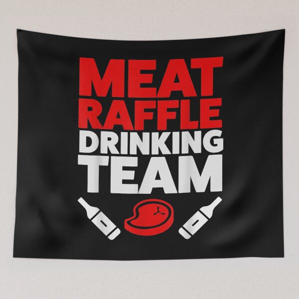 Item preview, Funny Meat Raffle Drinking Team Buffalo NY Minnesota T-Shirt designed and sold by Ortega-Blue.