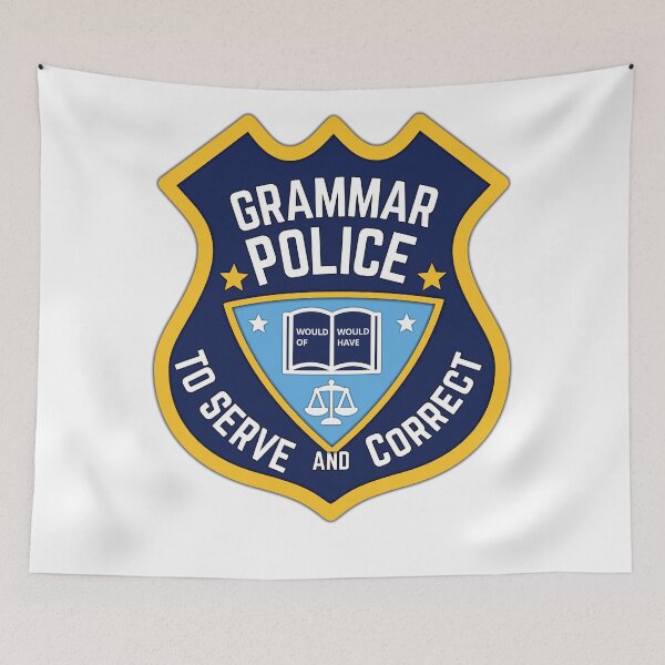 Aperçu de l'œuvre Police de grammaire - Servir et corriger créée et vendue par hijackhippo.