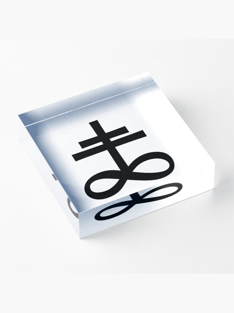Alternate view of Infinity Cross (in black) Acrylic Block