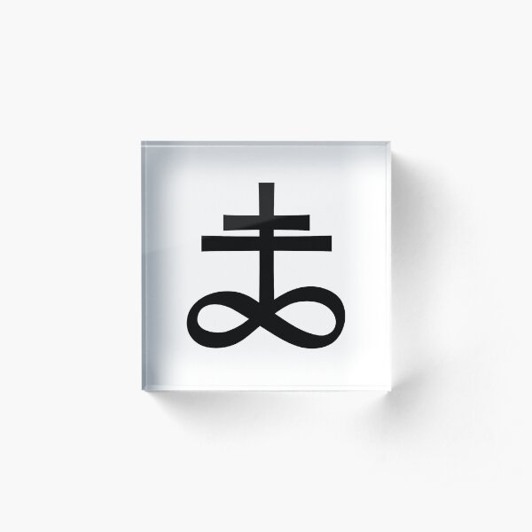 Infinity Cross (in black) Acrylic Block