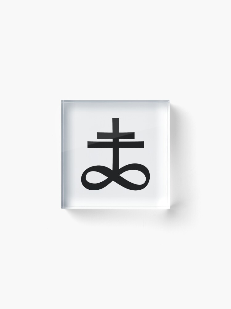 Thumbnail 2 of 5, Acrylic Block, Infinity Cross (in black) designed and sold by ANGELSONLY.