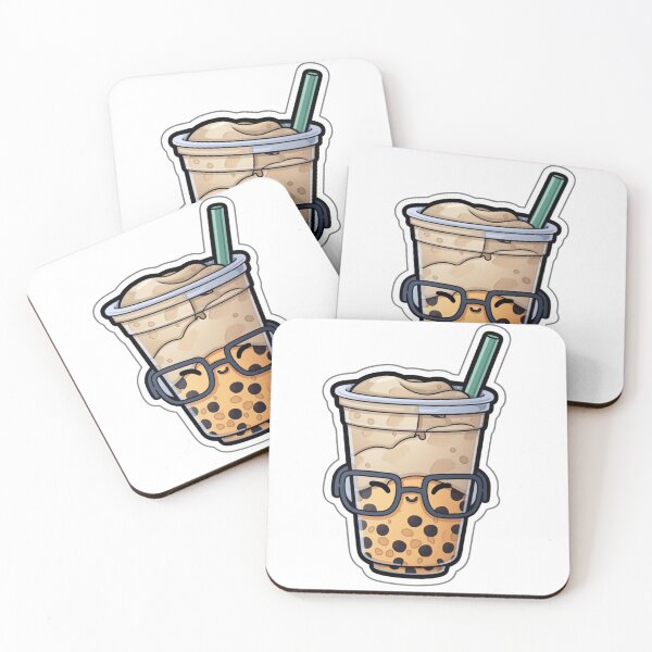 Item preview, Boba milk tea with glasses designed and sold by c4k5llc.