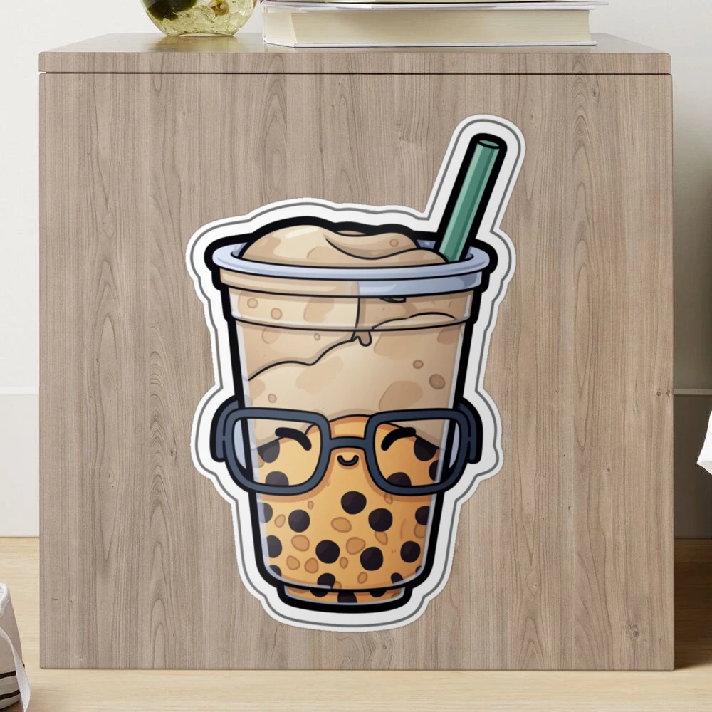 Boba milk tea with glasses Poster for Sale by c4k5llc