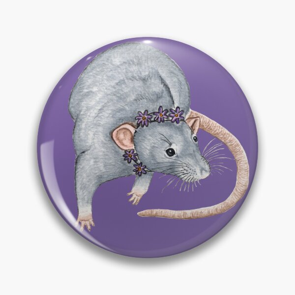 Item preview, Grey Rat with Flowers designed and sold by WolfySilver.