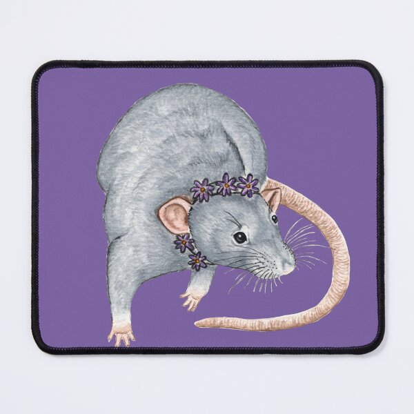 Item preview, Grey Rat with Flowers designed and sold by WolfySilver.