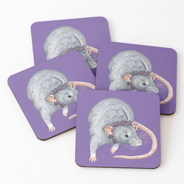 Item preview, Grey Rat with Flowers designed and sold by WolfySilver.