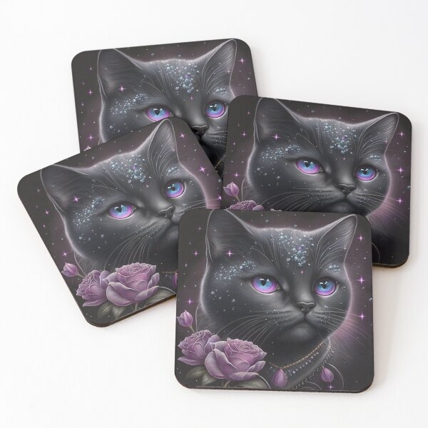 Item preview, Glimmering Black British Shorthair Cat designed and sold by Nocturne  Paws.