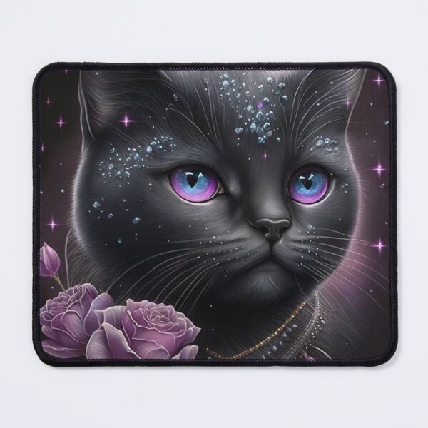 Item preview, Glimmering Black British Shorthair Cat designed and sold by Nocturne  Paws.