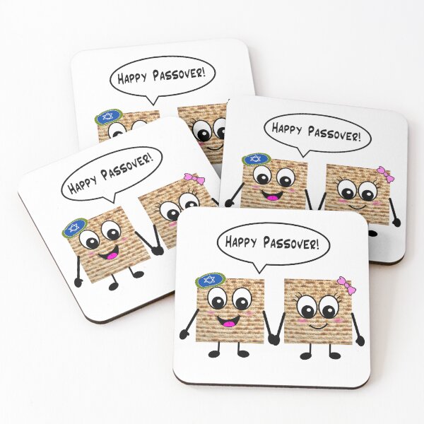 Item preview, Happy Passover Cute Matzot - Cartoon Smiling Matzo for Pesach designed and sold by inspirationzgal.