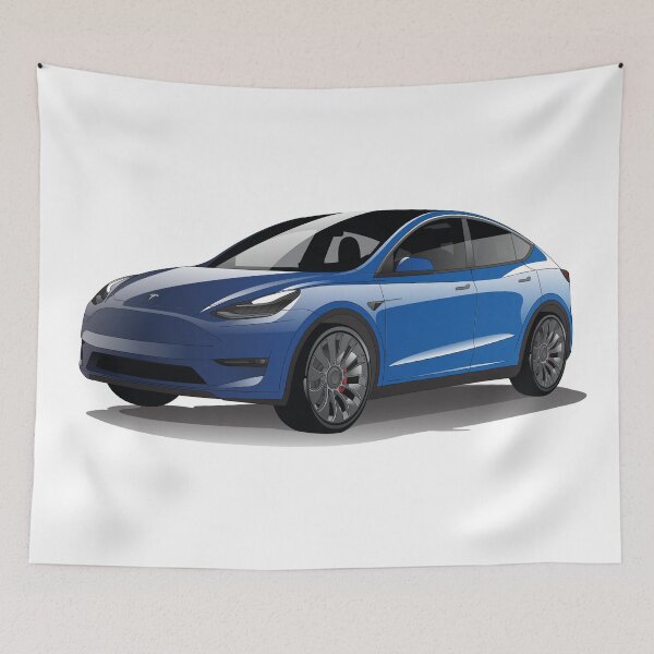 Item preview, Tesla Model Y Original Fan Art serial number: TMY002B designed and sold by valrusc.