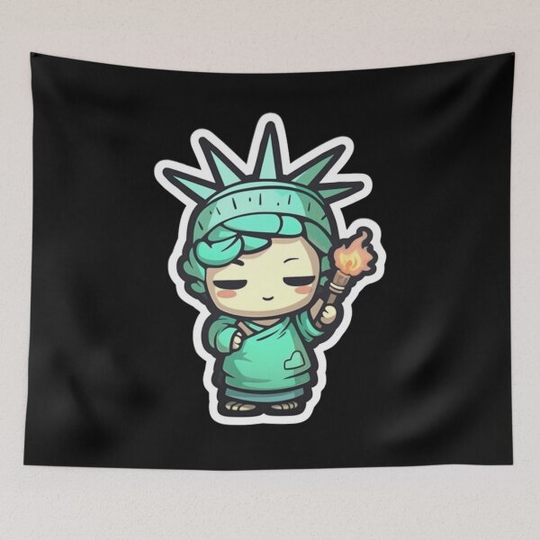 Item preview, Statue of Liberty Kawaii Chibi Style designed and sold by c4k5llc.