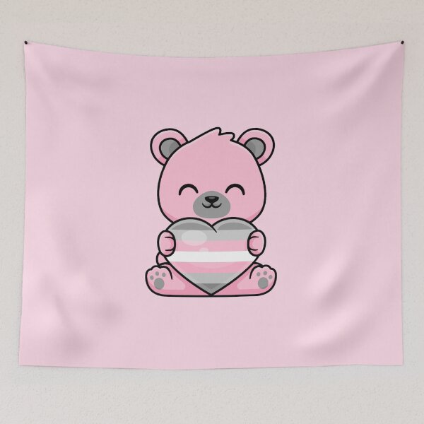 Item preview, Pink Demigirl Pride Bear designed and sold by everything4eva.