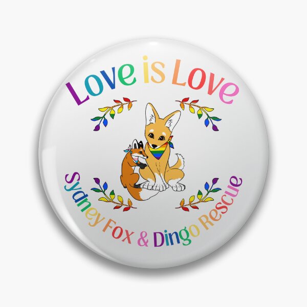 Item preview, Love is Love Pride Fox and Dingo Rescue Design designed and sold by Sydney Fox and Dingo  Rescue.