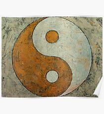 Gold Yin Yang Poster