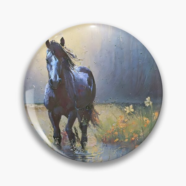 Item preview, water, flowers and horse designed and sold by bogfl.