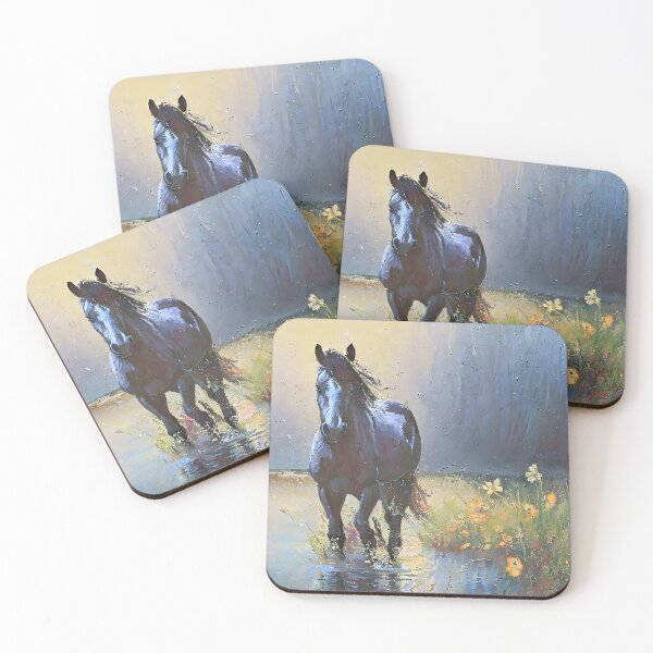 Item preview, water, flowers and horse designed and sold by bogfl.