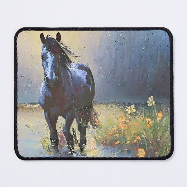 Item preview, water, flowers and horse designed and sold by bogfl.