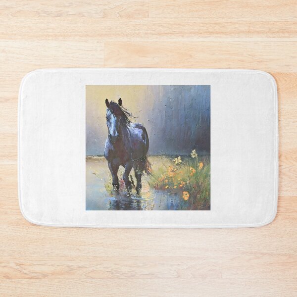 Item preview, water, flowers and horse designed and sold by bogfl.
