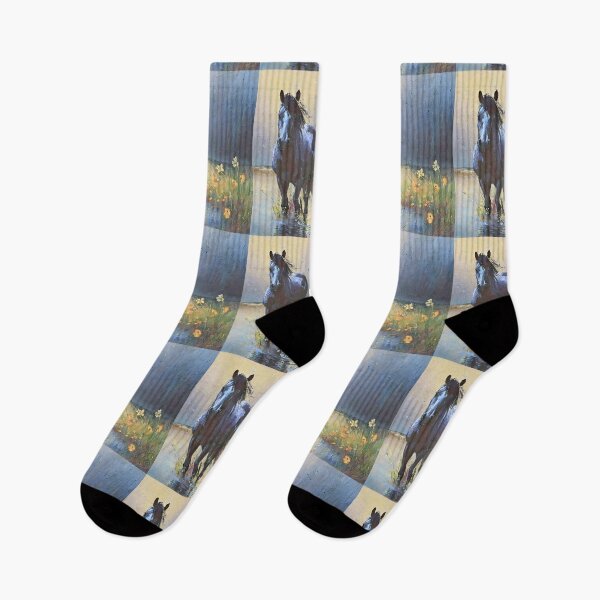 Item preview, water, flowers and horse designed and sold by bogfl.
