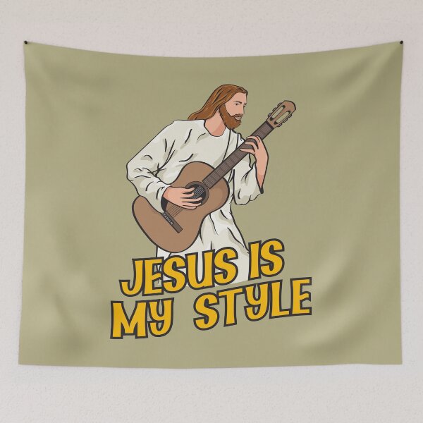 Item preview, Jesus Playing Acoustic Guitar - Jesus Is My Style designed and sold by ChristlikeMerch.