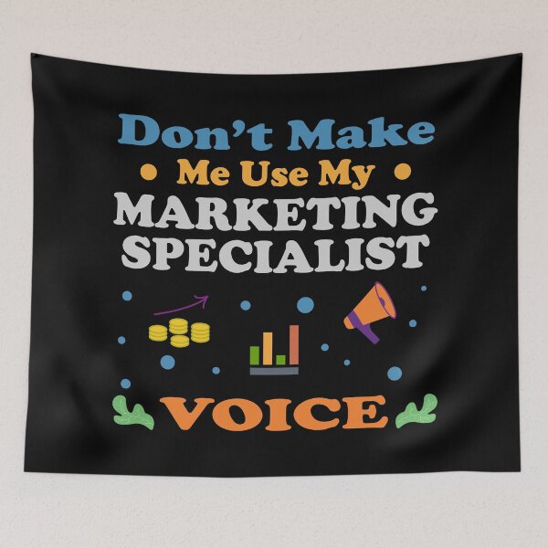 Item preview, Dont make me use my marketing specialist voice, vintage, funny ninja marketing specialist job ,marketing specialist humor, marketing specialist joke,meme, designed and sold by SGS-.