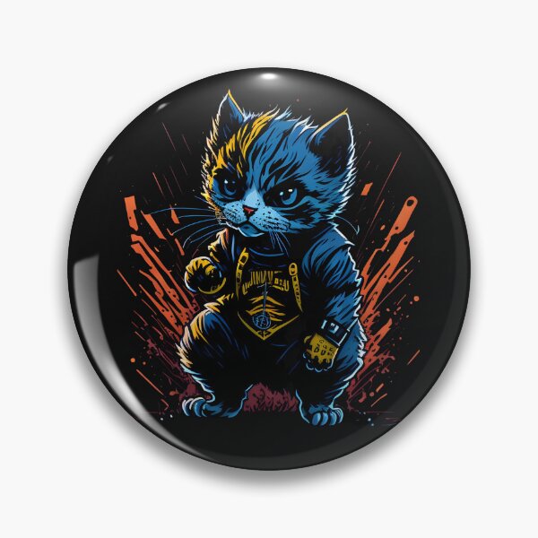 Item preview, Cat Daddy Black Cat Vintage Eighties Style Cat Retro V - Our Funny & Cute Cat Design designed and sold by Chromatic-Art.