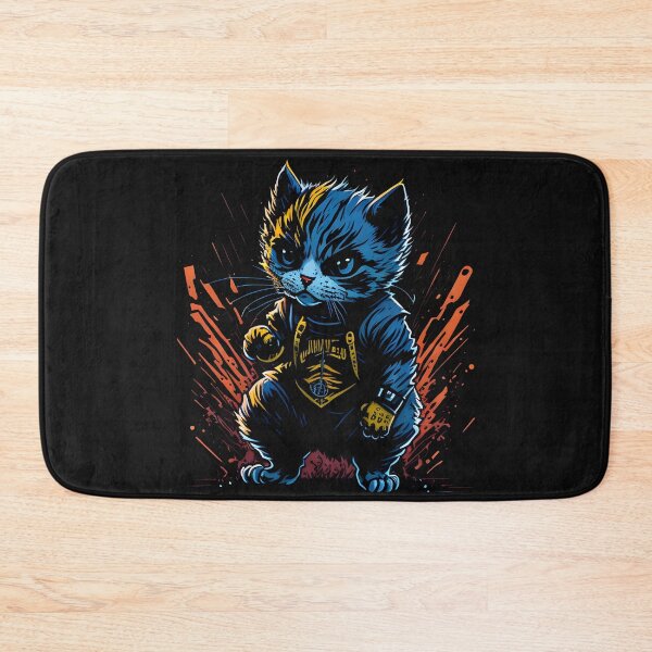 Item preview, Cat Daddy Black Cat Vintage Eighties Style Cat Retro V - Our Funny & Cute Cat Design designed and sold by Chromatic-Art.