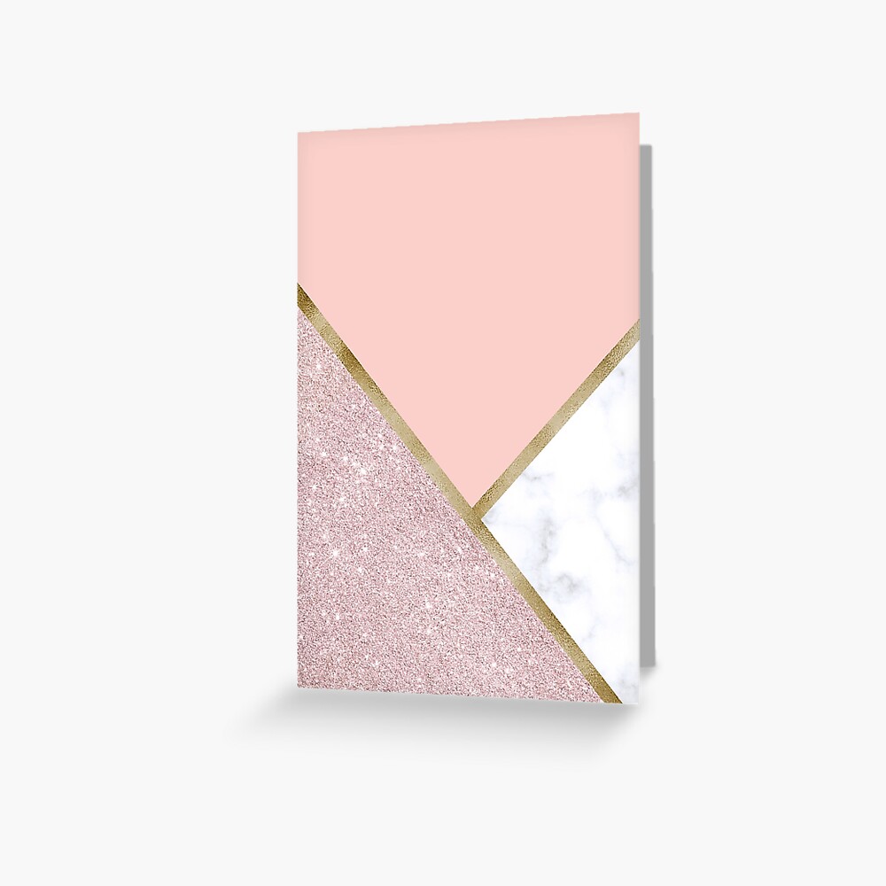 2 X Pegatinas De Diamante 7.5 Cm-Oro Rosa de Patrón de mármol bastante #24125