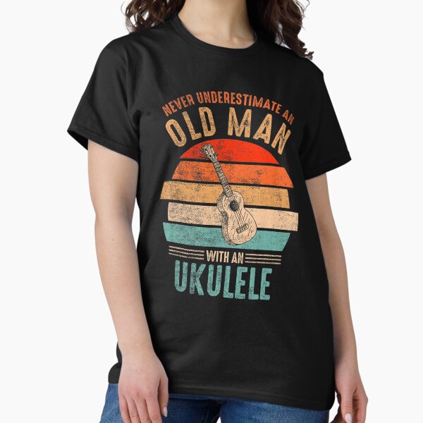 Item preview, Never Underestimate An Old Man With An Ukulele designed and sold by ElvaStore.