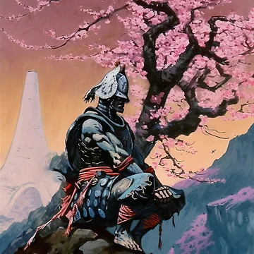 Artwork thumbnail, Japanese Samurai Meditating by RockingPandS