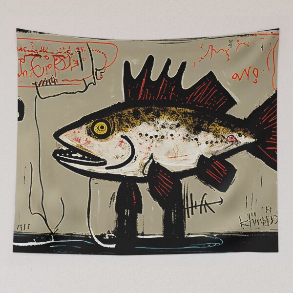 Item preview, Brown Trout in Abstract Style Painting designed and sold by WalterWhatFace.