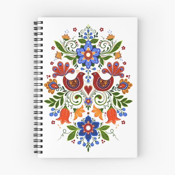 Item preview, folk birds and flowers designed and sold by Hennagirl.