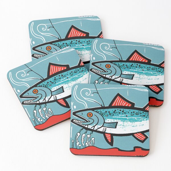 Item preview, Blue Salmon in Neo-Expressionist Style Painting designed and sold by WalterWhatFace.