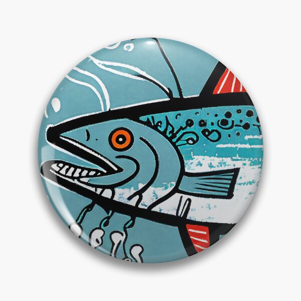 Item preview, Blue Salmon in Neo-Expressionist Style Painting designed and sold by WalterWhatFace.