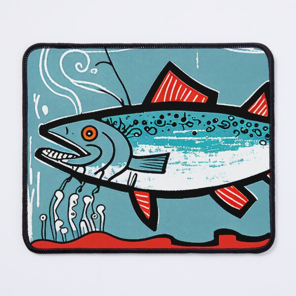 Item preview, Blue Salmon in Neo-Expressionist Style Painting designed and sold by WalterWhatFace.