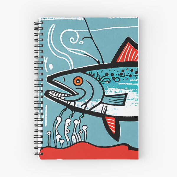 Item preview, Blue Salmon in Neo-Expressionist Style Painting designed and sold by WalterWhatFace.