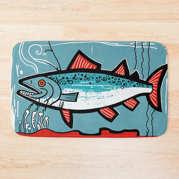 Item preview, Blue Salmon in Neo-Expressionist Style Painting designed and sold by WalterWhatFace.
