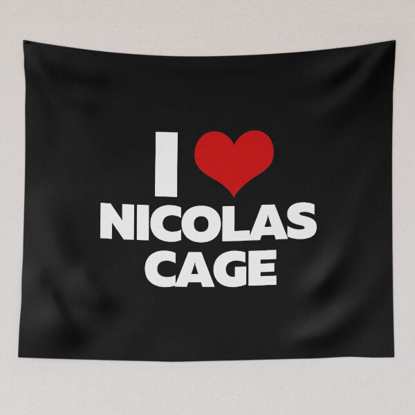 Item preview, I Love Nicolas Cage (White Text) designed and sold by theartcreatore.