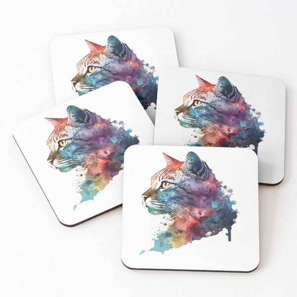 Item preview, Beautiful Colorful Cat - Unique designed and sold by ekachar.