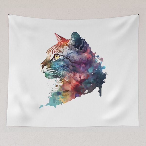 Item preview, Beautiful Colorful Cat - Unique designed and sold by ekachar.